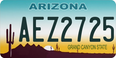 AZ license plate AEZ2725