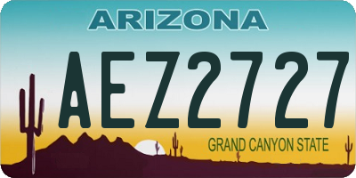 AZ license plate AEZ2727