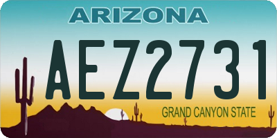 AZ license plate AEZ2731