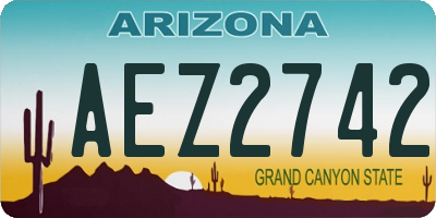 AZ license plate AEZ2742