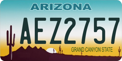 AZ license plate AEZ2757