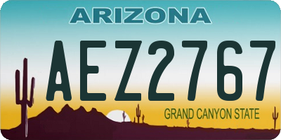 AZ license plate AEZ2767
