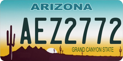 AZ license plate AEZ2772