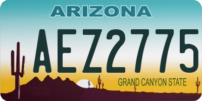 AZ license plate AEZ2775