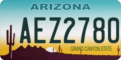 AZ license plate AEZ2780