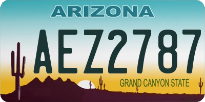 AZ license plate AEZ2787