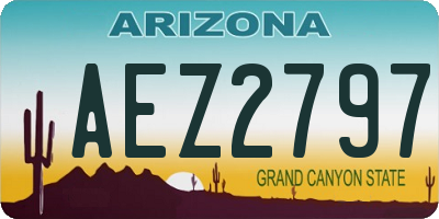 AZ license plate AEZ2797