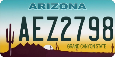 AZ license plate AEZ2798
