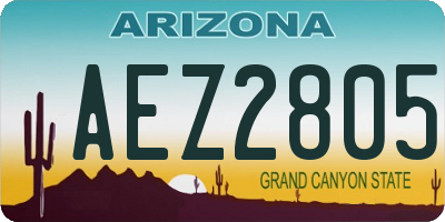 AZ license plate AEZ2805