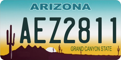 AZ license plate AEZ2811