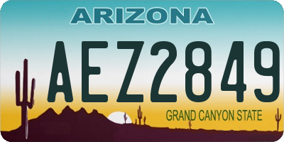 AZ license plate AEZ2849