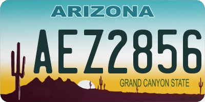 AZ license plate AEZ2856