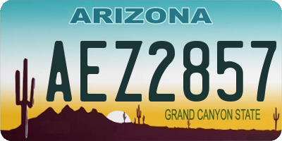 AZ license plate AEZ2857