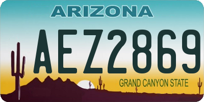 AZ license plate AEZ2869