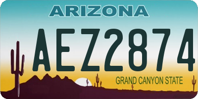 AZ license plate AEZ2874
