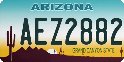 AZ license plate AEZ2882