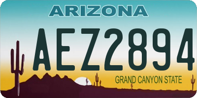 AZ license plate AEZ2894