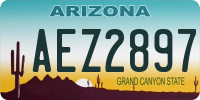 AZ license plate AEZ2897