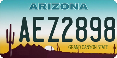 AZ license plate AEZ2898