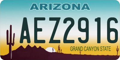AZ license plate AEZ2916