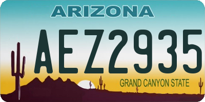 AZ license plate AEZ2935