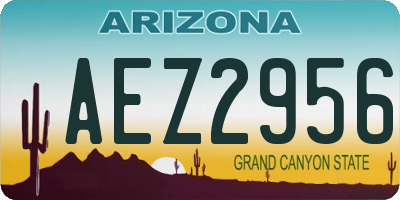 AZ license plate AEZ2956