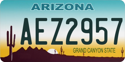 AZ license plate AEZ2957