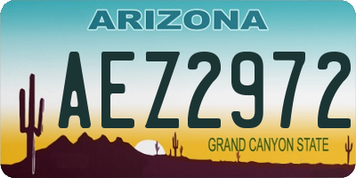 AZ license plate AEZ2972
