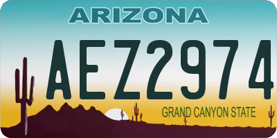 AZ license plate AEZ2974