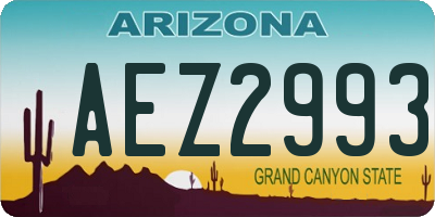 AZ license plate AEZ2993