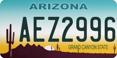 AZ license plate AEZ2996