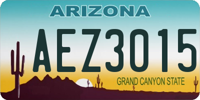 AZ license plate AEZ3015