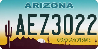 AZ license plate AEZ3022