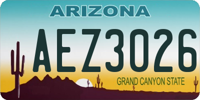 AZ license plate AEZ3026
