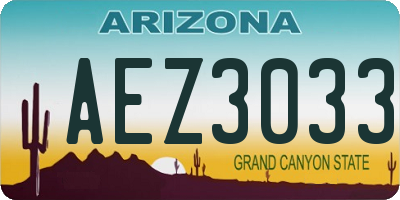 AZ license plate AEZ3033