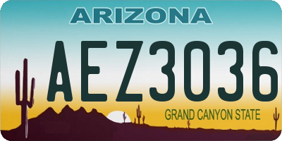 AZ license plate AEZ3036