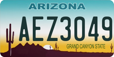 AZ license plate AEZ3049