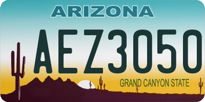 AZ license plate AEZ3050
