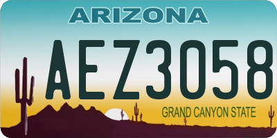 AZ license plate AEZ3058