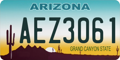 AZ license plate AEZ3061
