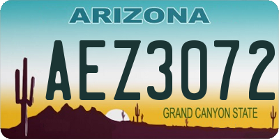 AZ license plate AEZ3072