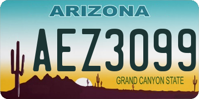 AZ license plate AEZ3099