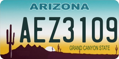 AZ license plate AEZ3109