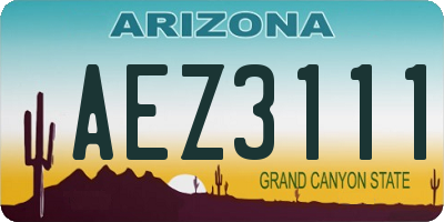 AZ license plate AEZ3111