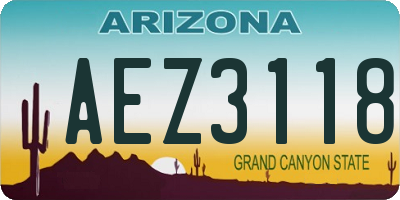 AZ license plate AEZ3118