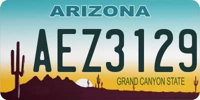 AZ license plate AEZ3129