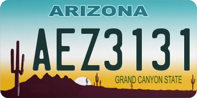 AZ license plate AEZ3131