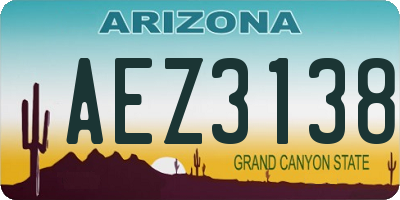 AZ license plate AEZ3138