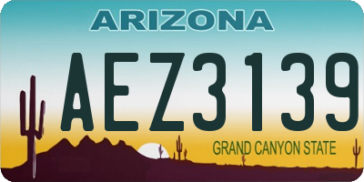AZ license plate AEZ3139