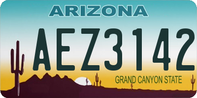 AZ license plate AEZ3142